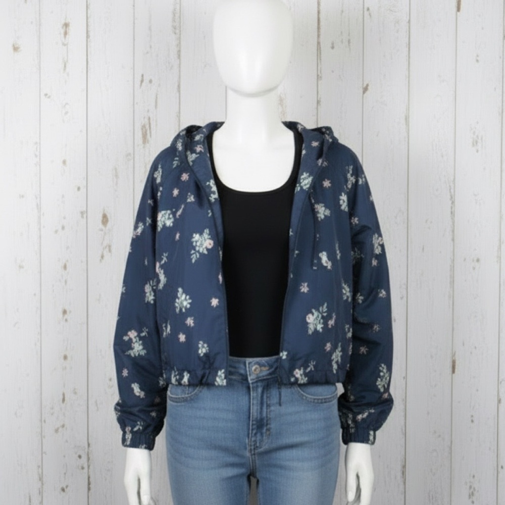 Wild Fable Floral Crop Windbreaker Jacket